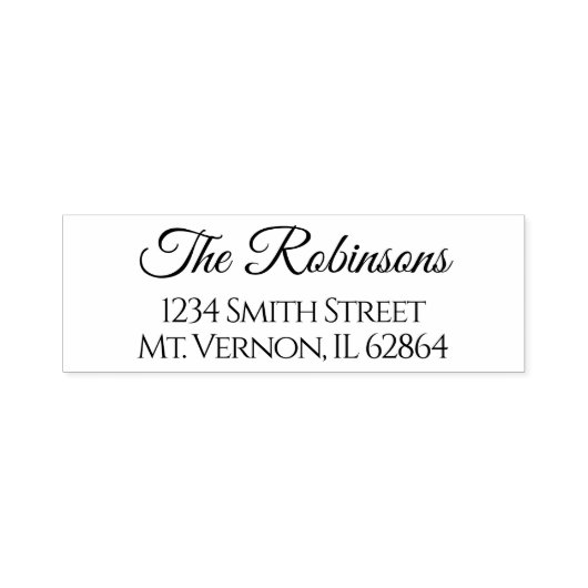 Rücksendeadresse für benutzerdefinierte Skriptfami Permastempel (Design)