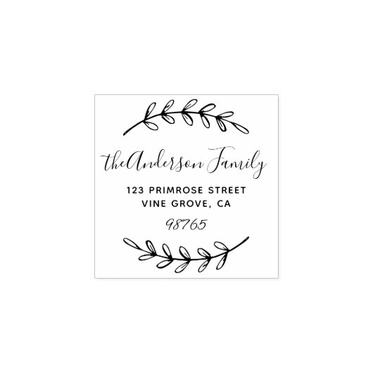 Rücksendeadresse für benutzerdefinierte Skriptfoli Gummistempel (Prägung)