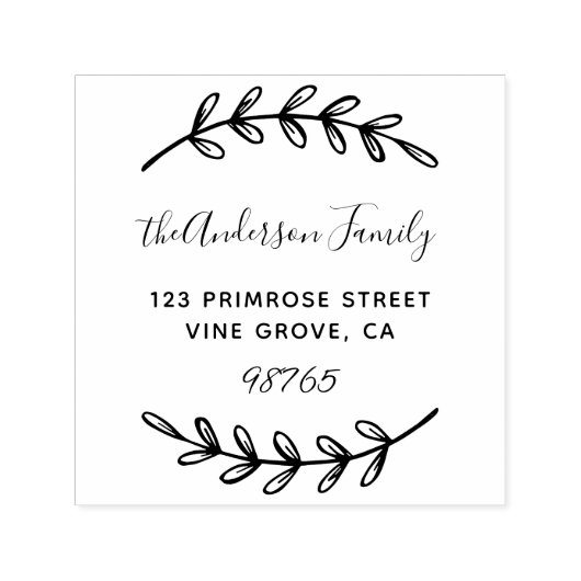 Rücksendeadresse für benutzerdefinierte Skriptfoli Permastempel (Design)