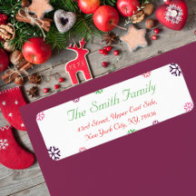 Rücksendeadresse für benutzerdefinierte Weihnachts