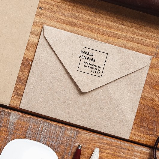 Rücksendeadresse für Berufliche minimale geometris Permastempel