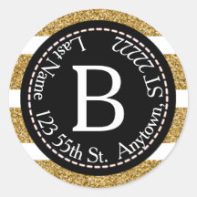 Rücksendeadresse für Black & Gold Glitzer