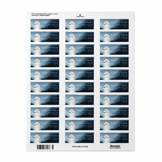 Rücksendeadresse für blaue Nacht (Vorne)