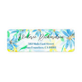 Rücksendeadresse für blaue und gelbe Blume (Vorne)