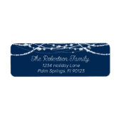 Rücksendeadresse für blaue und weiße String-Lights (Vorne)