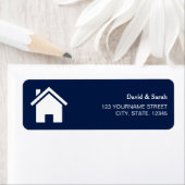 Rücksendeadresse für blaue und weiße Zuhause (Insitu)