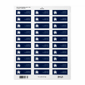 Rücksendeadresse für blaue und weiße Zuhause (Vorne)