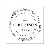 Rücksendeadresse für Blumenkranke Permastempel (Design)