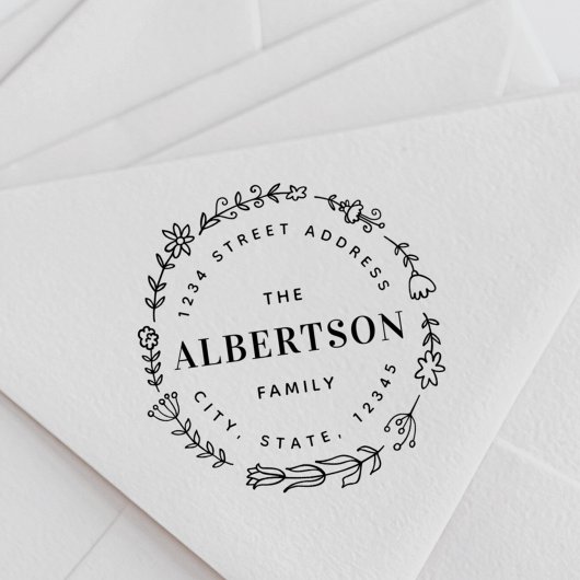 Rücksendeadresse für Blumenkranke Permastempel