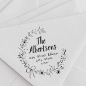 Rücksendeadresse für Blumenkranz Permastempel