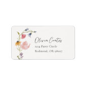 Rücksendeadresse für Blumenteppich Adressaufkleber (Vorne)