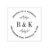 Rücksendeadresse für Blumenzehen Gummistempel (Prägung)