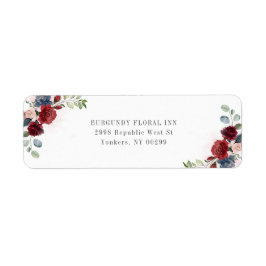 Rücksendeadresse für Burgund-Floral