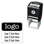 Rücksendeadresse für Büro oder Unternehmen mit Log Permastempel (Beispiel)