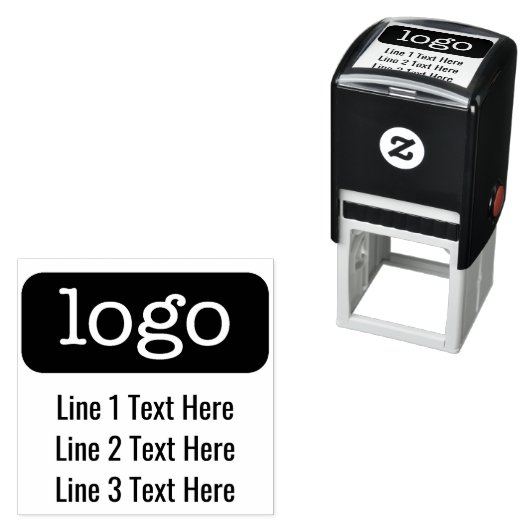 Rücksendeadresse für Büro oder Unternehmen mit Log Permastempel (Beispiel)