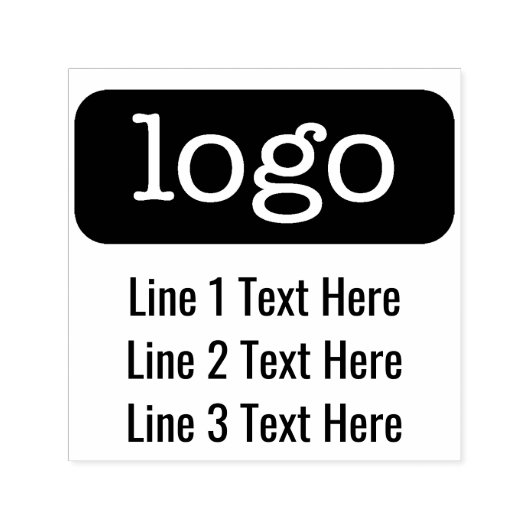 Rücksendeadresse für Büro oder Unternehmen mit Log Permastempel (Design)