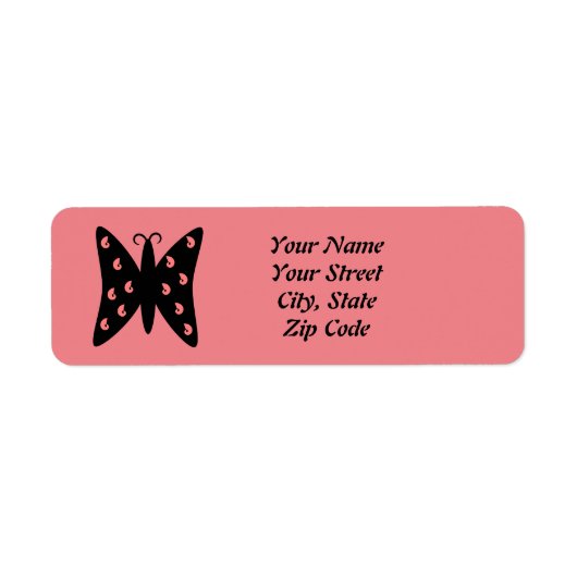 Rücksendeadresse für Butterfly-Design (Vorne)