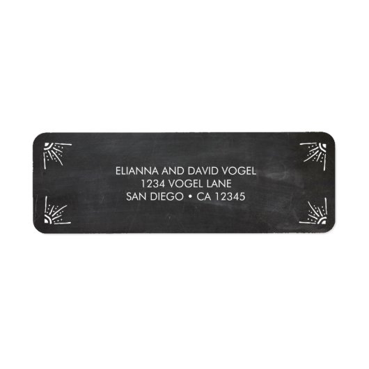 Rücksendeadresse für Chalkboard (Vorne)