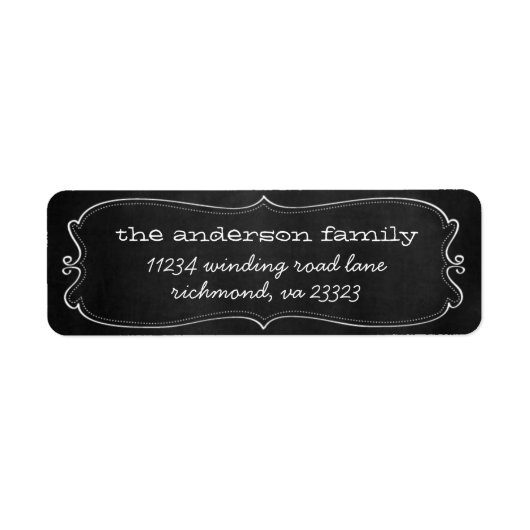 Rücksendeadresse für Chalkboard-Rahmen (Vorne)