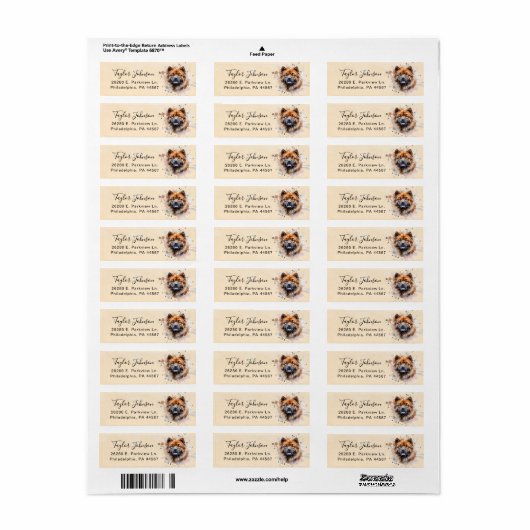 Rücksendeadresse für Chow (Vorne)