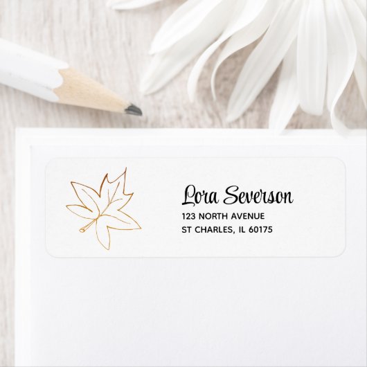 Rücksendeadresse für das Ahornblatt (Insitu)