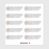 Rücksendeadresse für das Rollsegeln Aufkleber (Blatt)