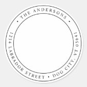 Rücksendeadresse für das schwarze Labor Runder Aufkleber (Vorderseite)