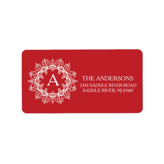 Rücksendeadresse für Decorframe Monogram Adressaufkleber (Vorne)