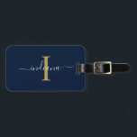 Rücksendeadresse für den Anfangsbuchstaben Gepäckanhänger<br><div class="desc">Erstellen Sie Ihre ganz eigene benutzerdefinierte und personalisierte Monogram Initial Script Name Rücksendeadresse Black Luggage Tag vollständig, indem Sie auf die Schaltfläche "Personalisieren" klicken. Verwenden Sie die Schaltfläche "Anpassen", um den Stil und die Platzierung des Texts weiter zu ordnen und zu formatieren. Kann leicht für andere besondere Veranstaltungen wie Jubiläen,...</div>