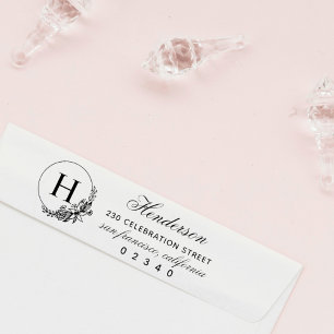 Rücksendeadresse für den Anfangsnamen von Blumenra Permastempel