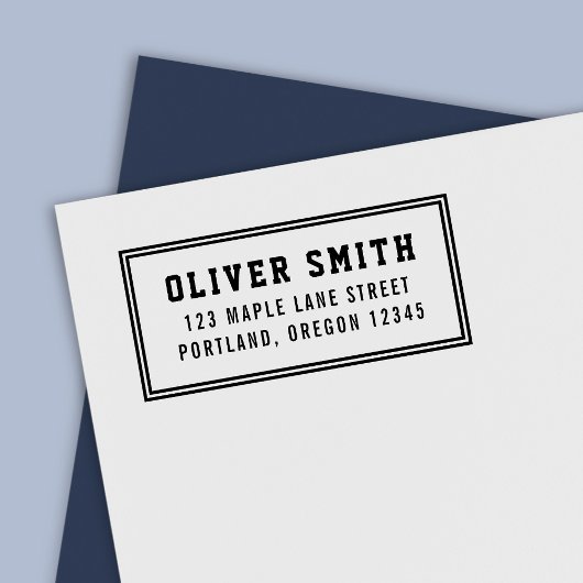 Rücksendeadresse für den Border Varsity Sporty Sty Permastempel