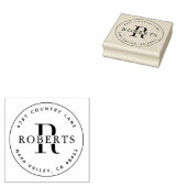 Rücksendeadresse für den Circle Monogram Familienn Gummistempel (Stempel)