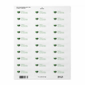 Rücksendeadresse für den coolen Golfball (Vorne)