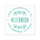 Rücksendeadresse für den Familiennamen von Round-F Permastempel (Design)