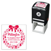 Rücksendeadresse für den Namen der Familie der Wei Permastempel (Beispiel)