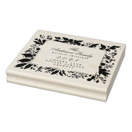 Rücksendeadresse für den Namen der Familie Wreath Gummistempel