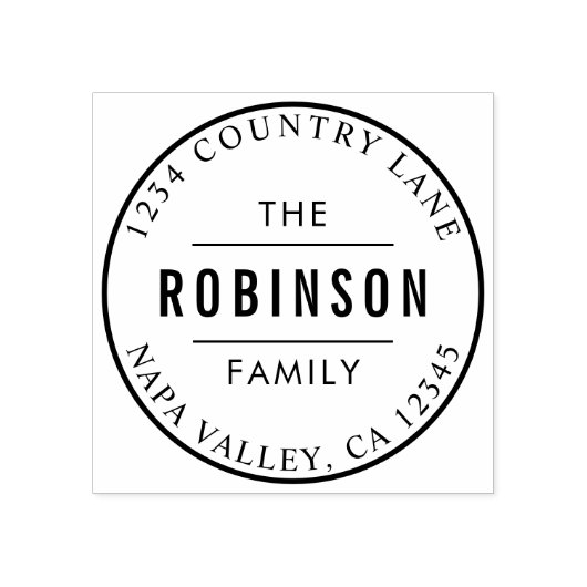 Rücksendeadresse für den Namen der klassischen Cir Gummistempel (Prägung)