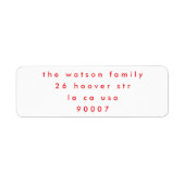 Rücksendeadresse für den Weihnachtsfeiertag (Vorne)