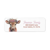 Rücksendeadresse für den Western "Holy Cow Floral" (Vorne)