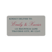 Rücksendeadresse für die Antwortkarte Adressaufkleber (Vorne)