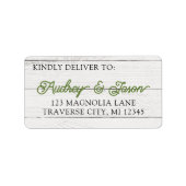 Rücksendeadresse für die Antwortkarte Adressaufkleber (Vorne)