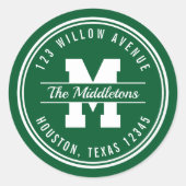 Rücksendeadresse für die benutzerdefinierte Farbva Runder Aufkleber (Vorderseite)