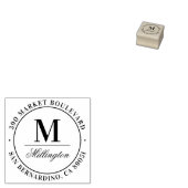 Rücksendeadresse für die Bezeichnung von Monogramm Gummistempel (Stempel)