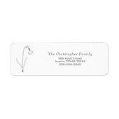 Rücksendeadresse für die Blume der Snowdrop Line (Vorne)