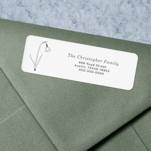 Rücksendeadresse für die Blume der Snowdrop Line