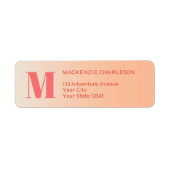 Rücksendeadresse für die erste Pfirsichlinie (Vorne)