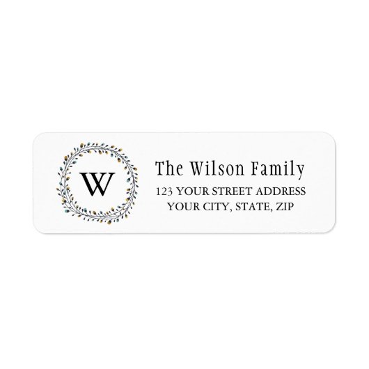 Rücksendeadresse für die Klassische Laurel Wreath (Vorne)