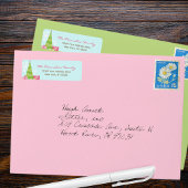 Rücksendeadresse für die Pastel-Holiday-Karte