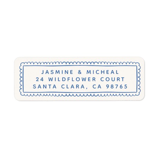 Rücksendeadresse für die Rückwand mit Handzeichnun (Vorne)