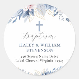 Rücksendeadresse für die Taufe des blauen Blutes Runder Aufkleber